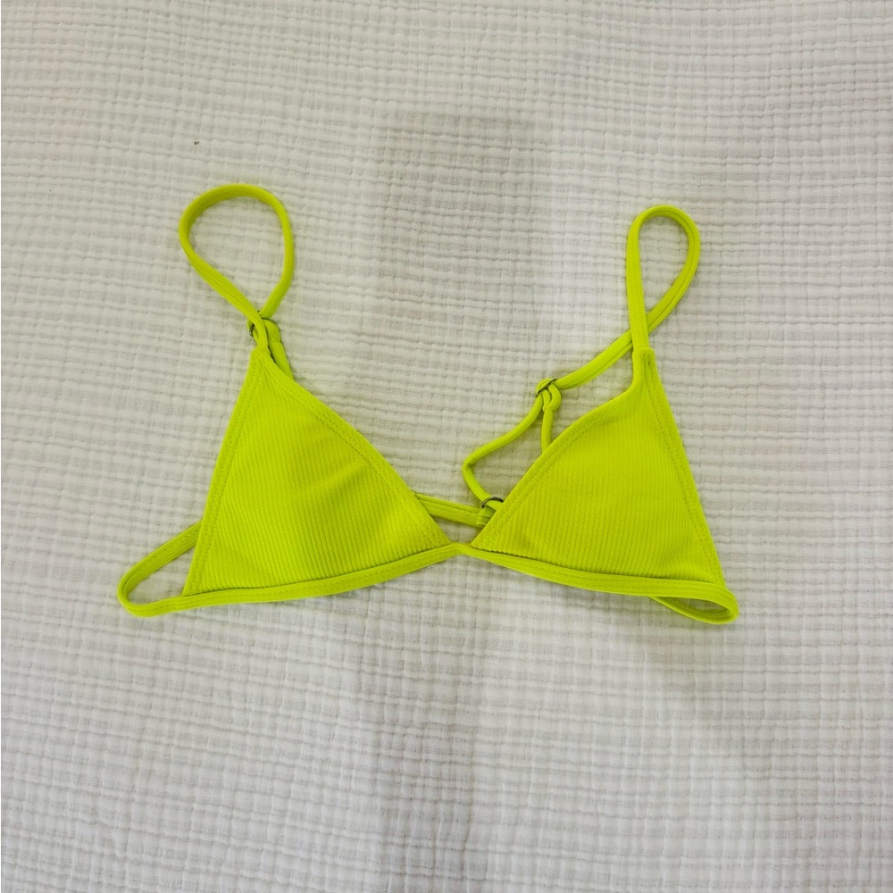 Neon Yellow Bikini Top